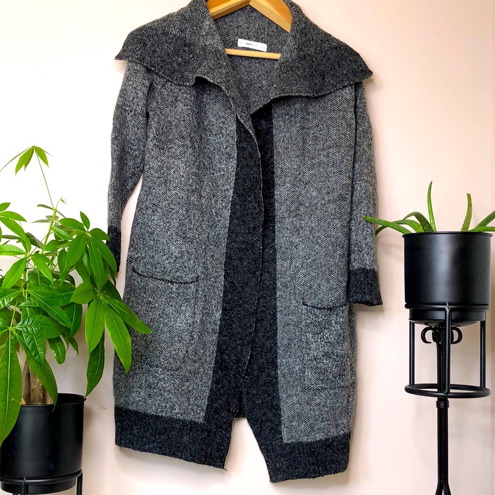 ZARA Wool Blend Duster Sweater M